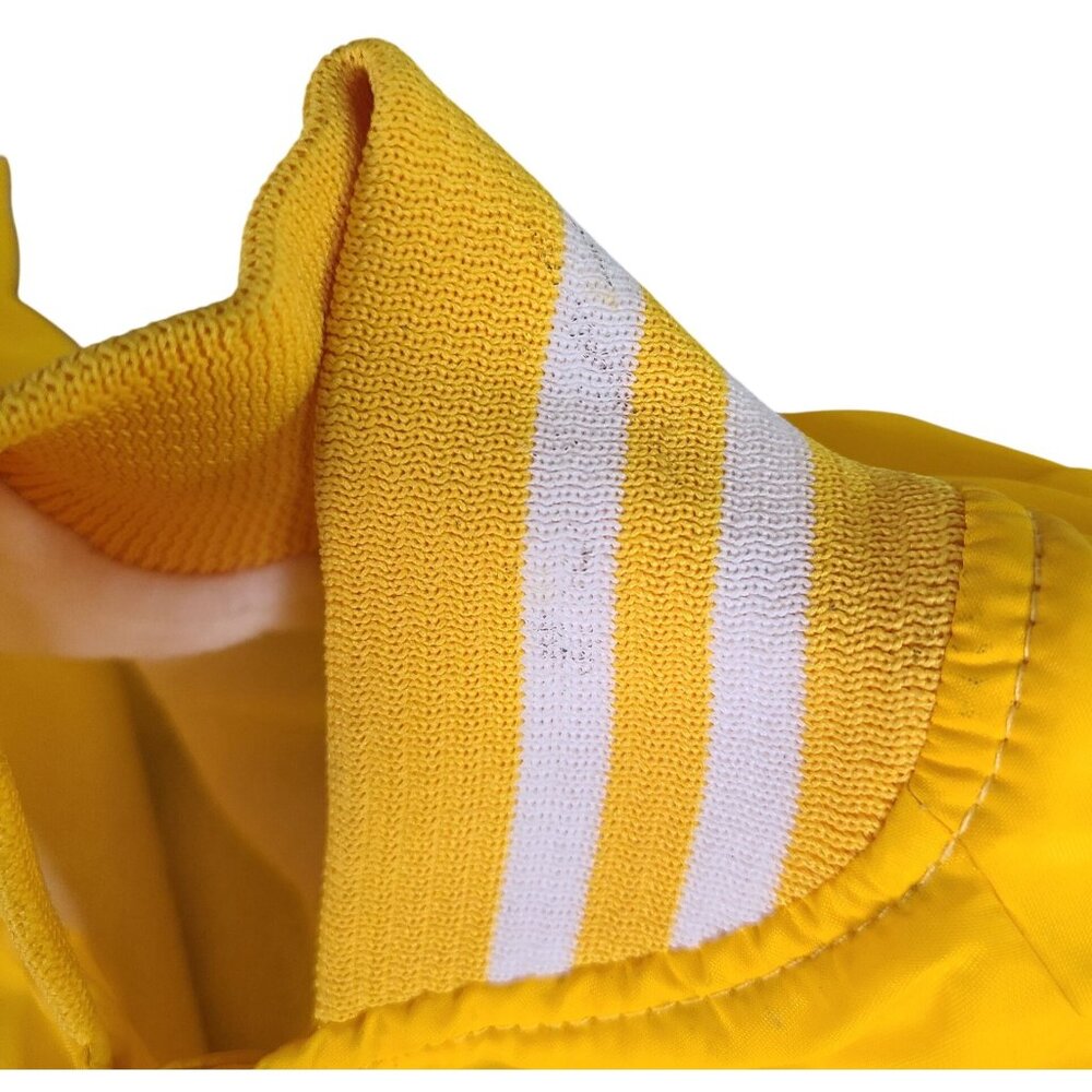 Vtg Auburn Sportswear Yellow Nylon Bomber 80s Snap-Front Jacket S Made In USA - Picture 3 of 11